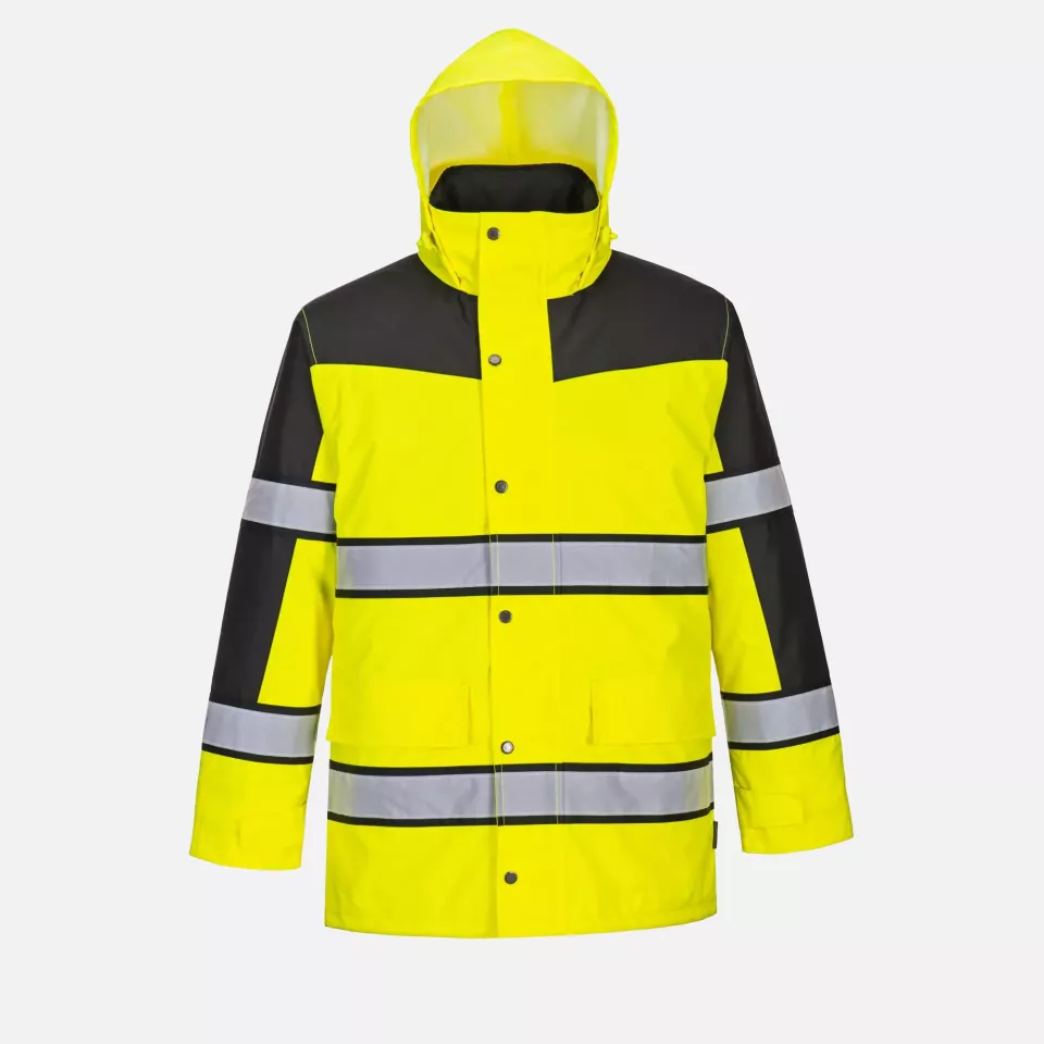 Portwest S462YER, Hi-Vis Contrast Winter Classic Jacket, Yellow, image 1, gallery thumbnail