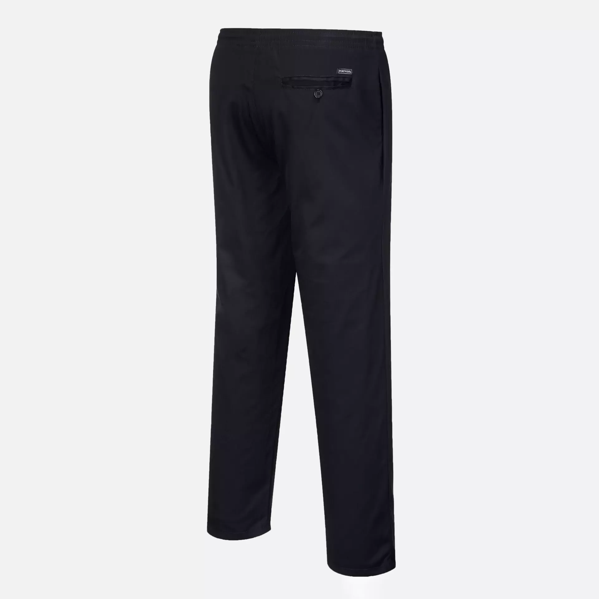 Portwest C070BKT, Chef's Drawstring Trousers, Black Tall, image 2