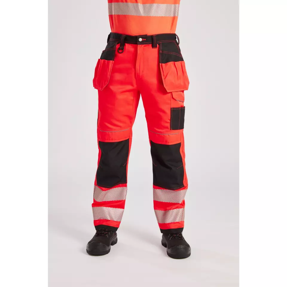 Portwest T501RBK, PW3 Hi-Vis Arbeitshose mit Holstertaschen, Rot/Schwarz, image 5, gallery thumbnail