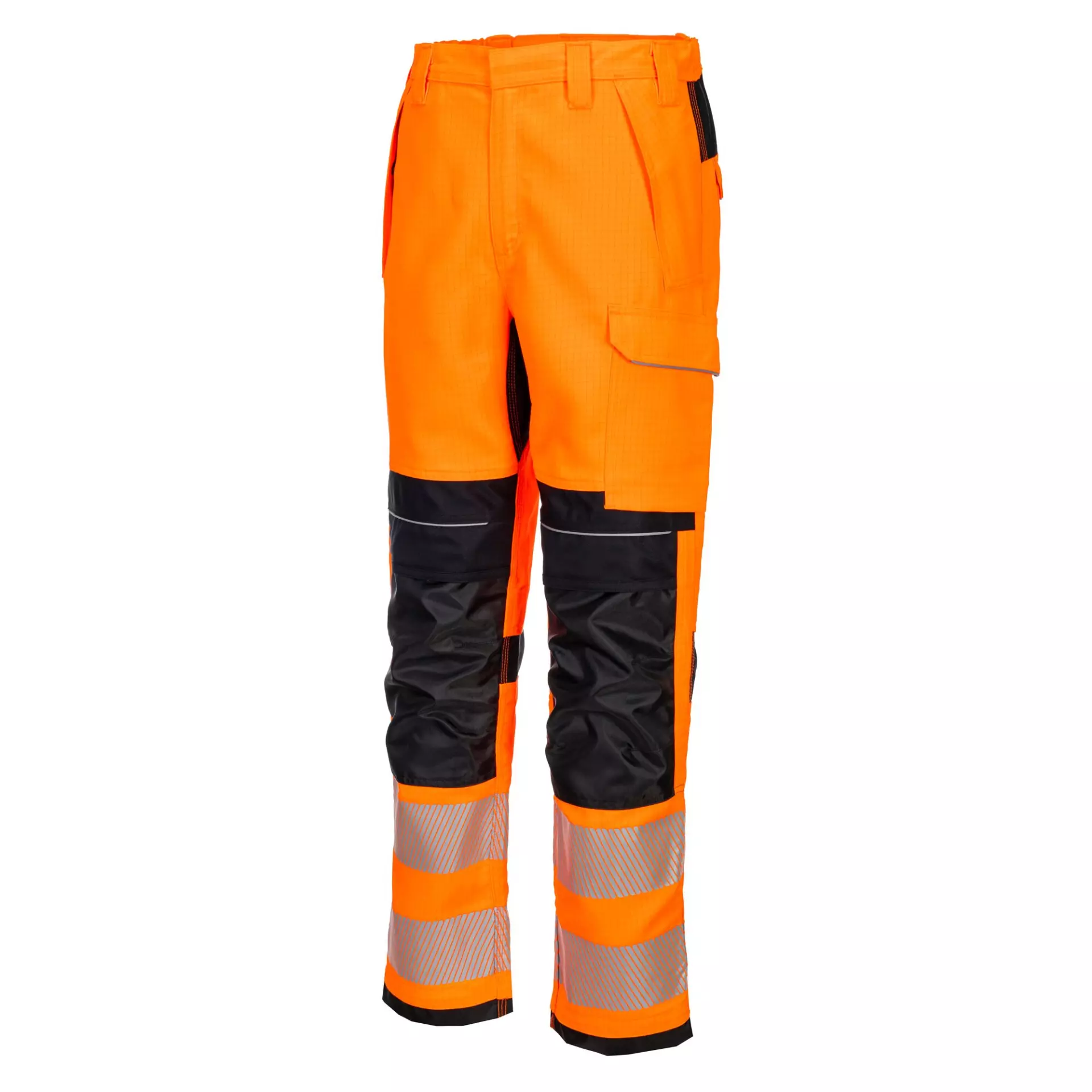Portwest FR414OBR, PW3 FR Modaflame HVO Work Trousers, Orange/Black, image 3