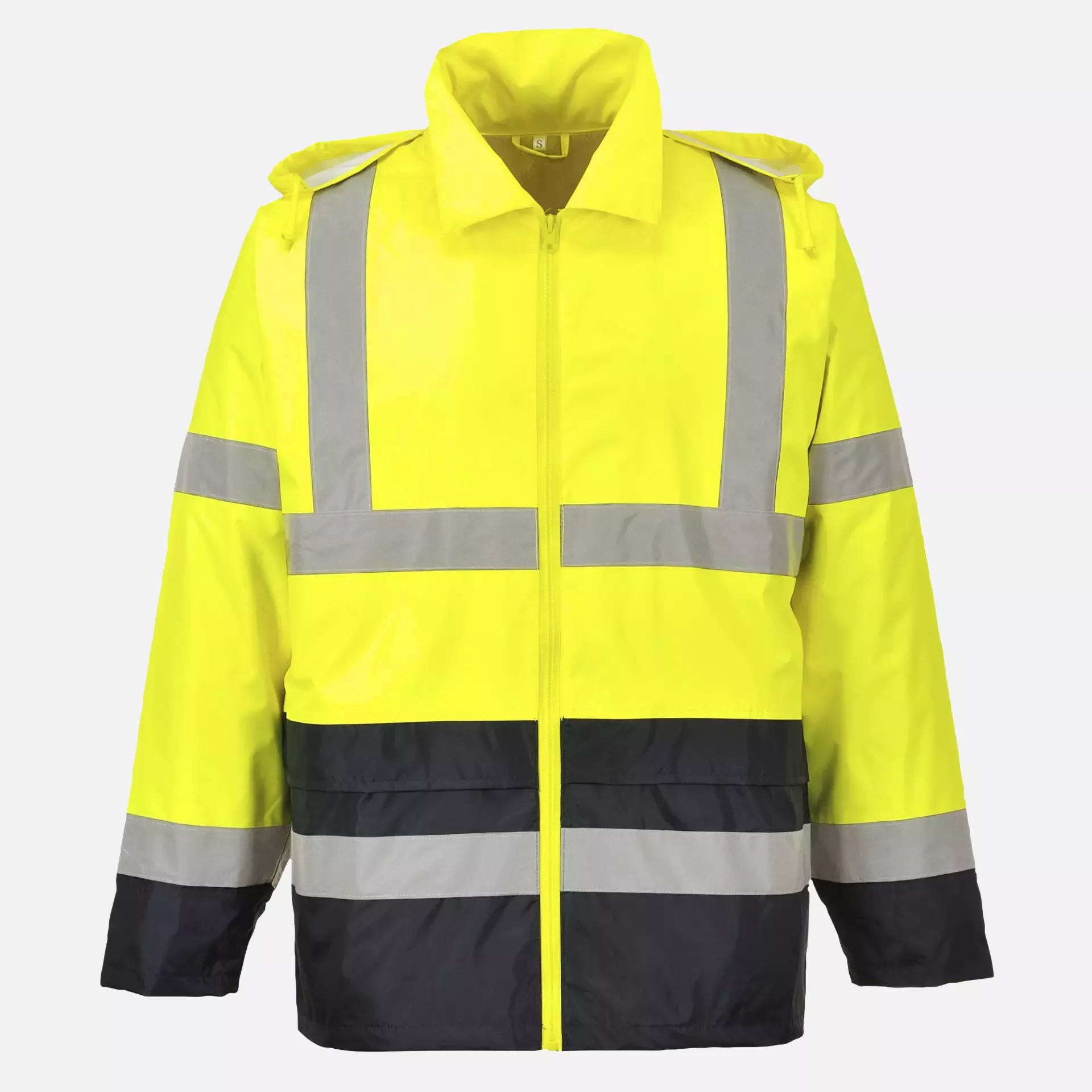 Portwest H443YBR, Hi-Vis Contrast Classic Rain Jacket, Yellow/Black, image 6