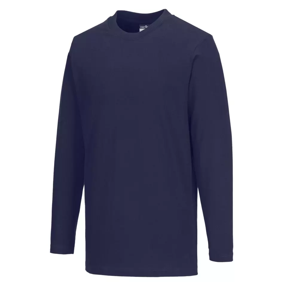 Portwest B196NAR, Langarm T-Shirt, Marine, image 2, gallery thumbnail