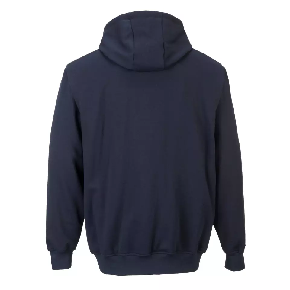 Portwest FR81NAR, Modaflame Knit Zip Front Hooded FR Sweatshirt, Navy, image 3, gallery thumbnail