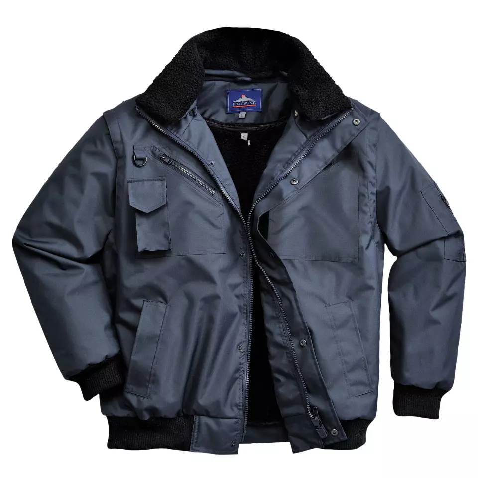 Portwest F465NAR, 3-in-1 Bomber Jacket, Navy, image 8, gallery thumbnail