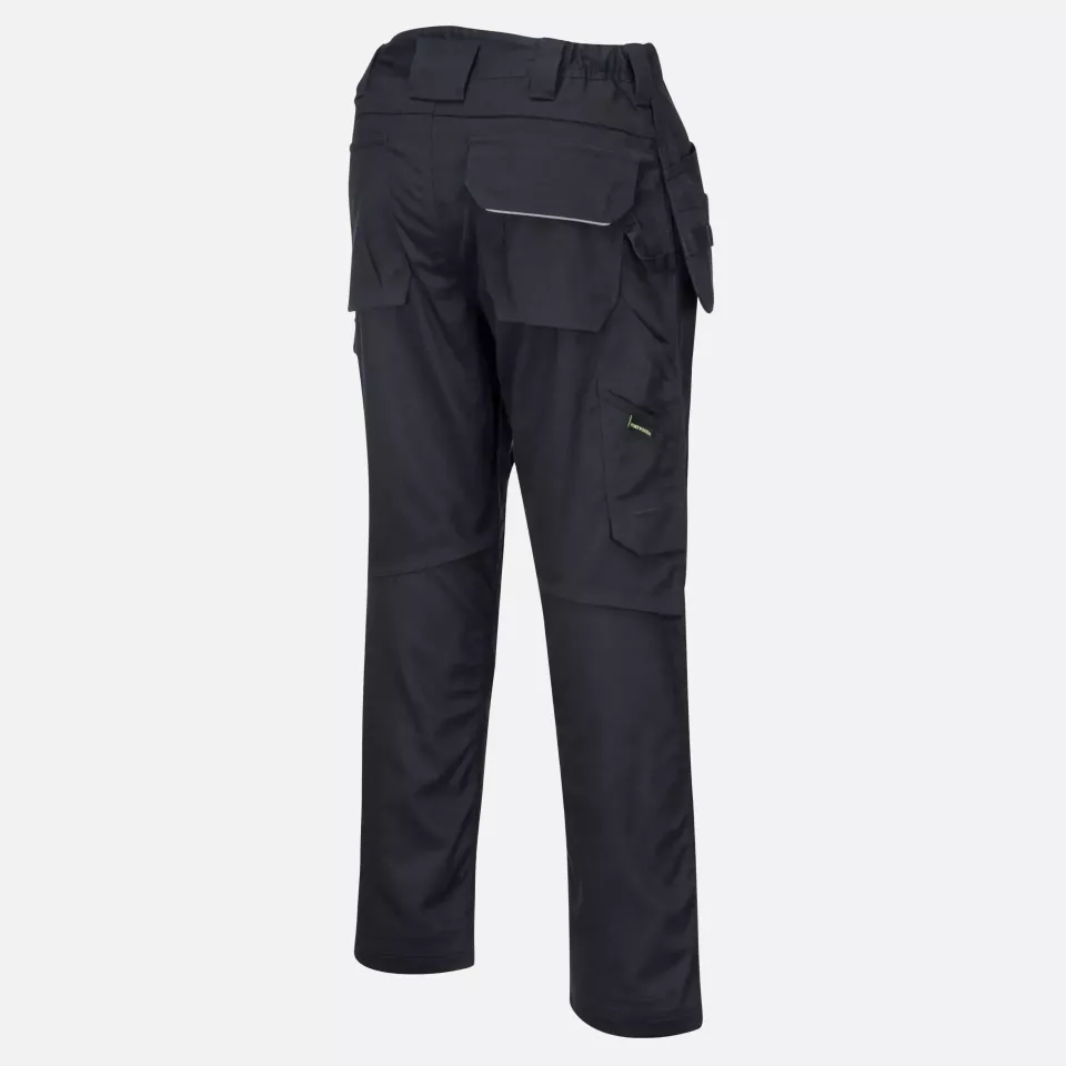Portwest PW347BKR, PW3 Cotton Work Holster Trousers, Black, image 2, gallery thumbnail