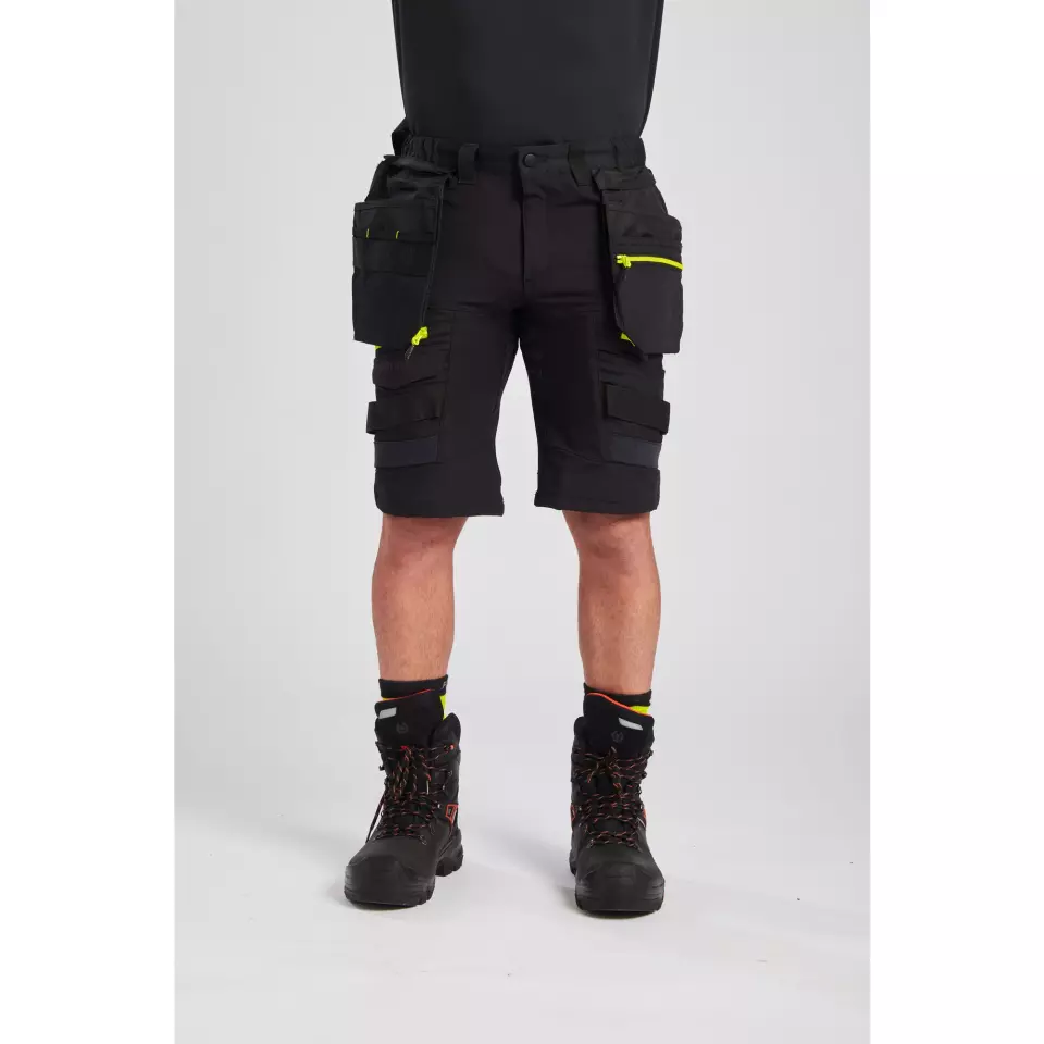 Portwest DX444BKR, DX4 Detachable Holster Pocket Shorts, Black, image 4, gallery thumbnail