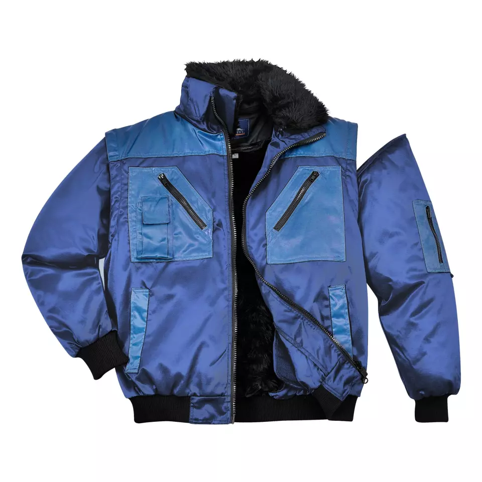 Portwest PJ20NAR, Two Tone Pilot Jacket, Navy, image 3, gallery thumbnail