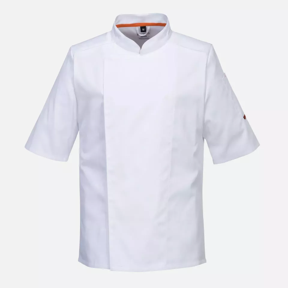 Portwest C746WHR, Chef's MeshAir Pro Stretch Jacket S/S, White, image 1, gallery thumbnail