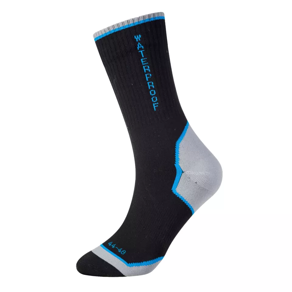 Portwest SK23BKR, Performance Waterproof Socks, Black, image 1, gallery thumbnail