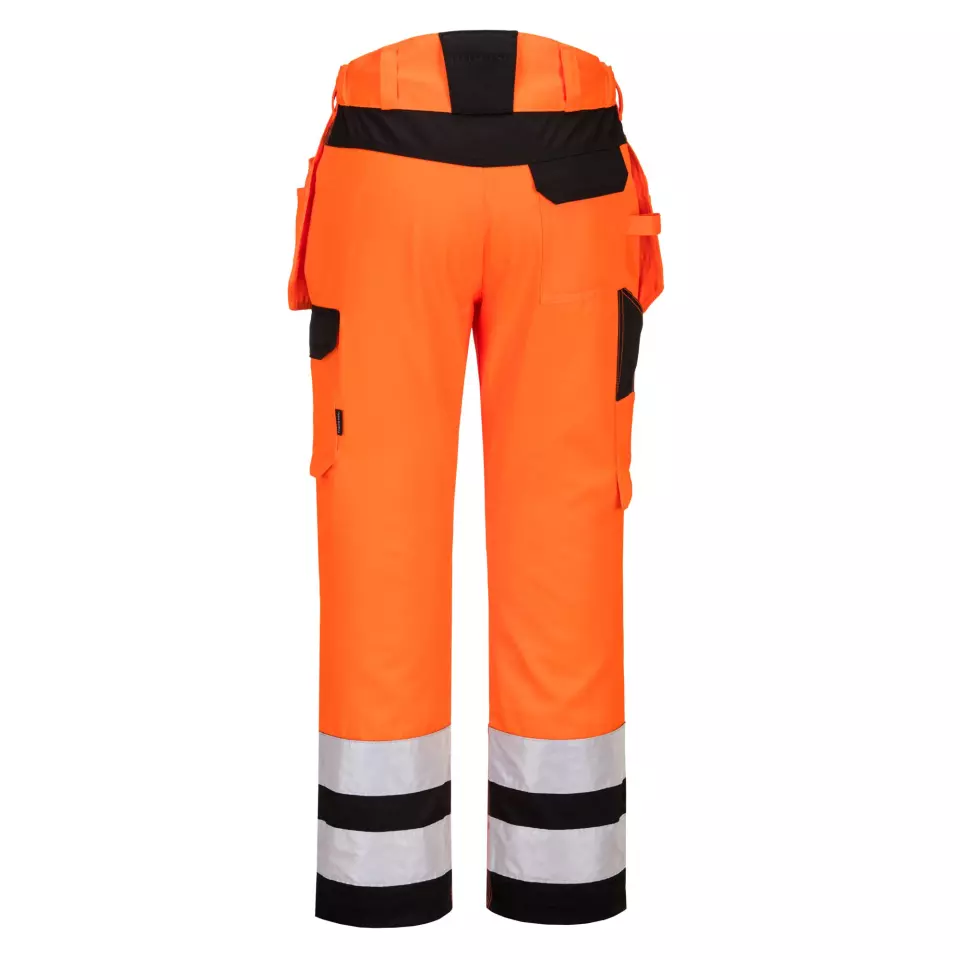 Portwest PW242OBR, PW2 Hi-Vis Holster Pocket Trousers, Orange/Black, image 2, gallery thumbnail