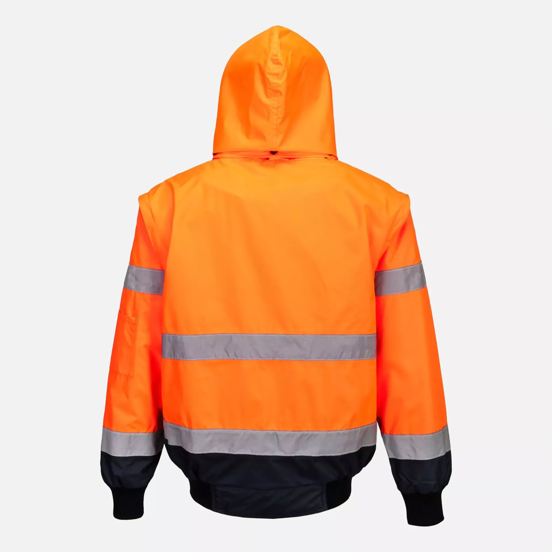 Portwest C465ONR, Hi-Vis 3-in-1 Contrast Bomber Jacket, Orange/Navy, image 2