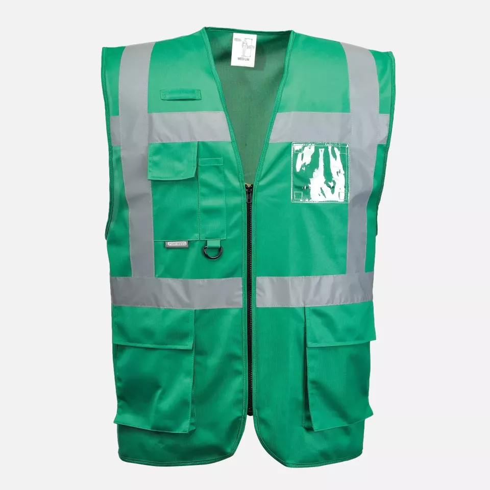 Portwest F476BGR, Iona Executive Vest, Bottle Green, image 1, gallery thumbnail