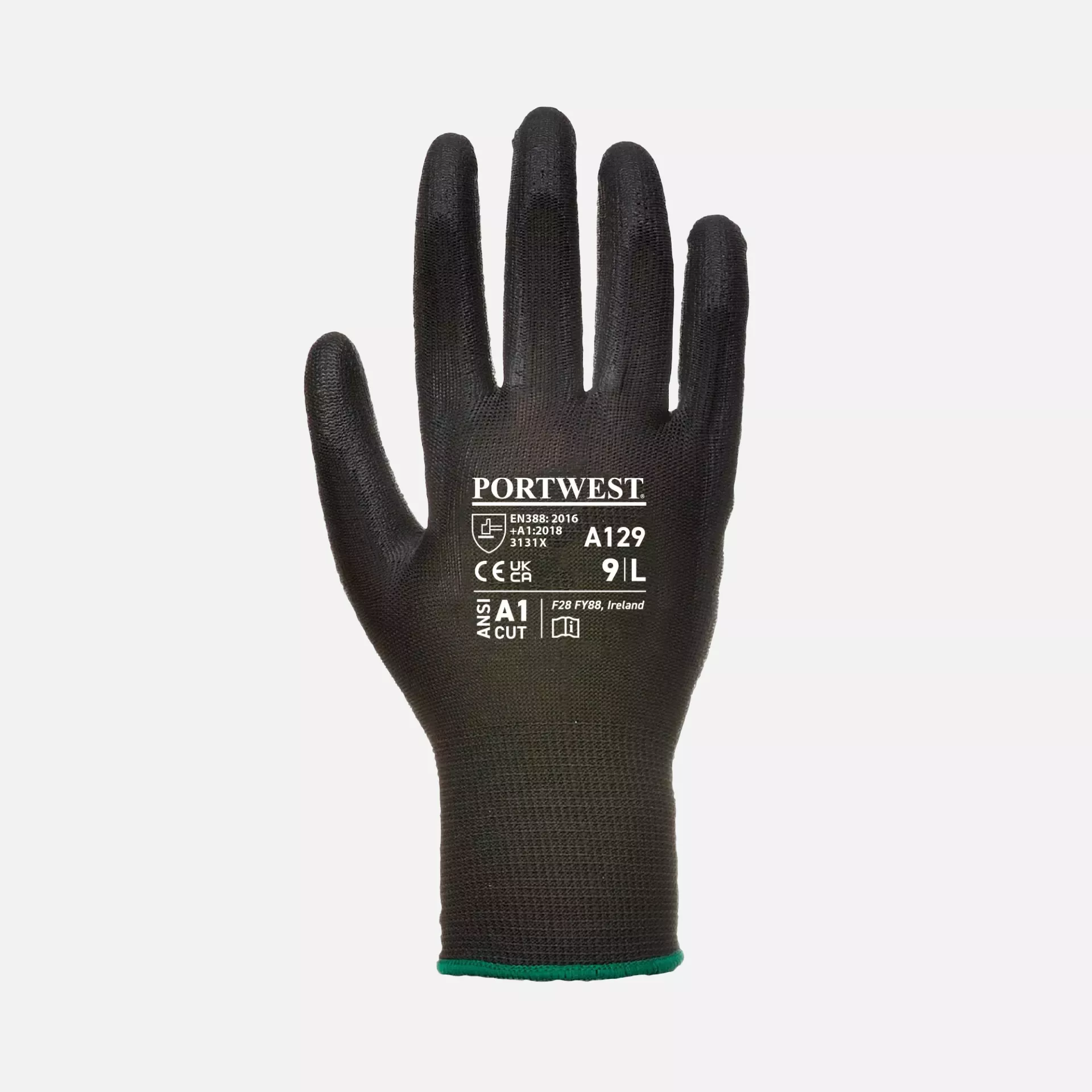 Portwest A129BKR, PU Palm Glove - Carton, Black, image 2