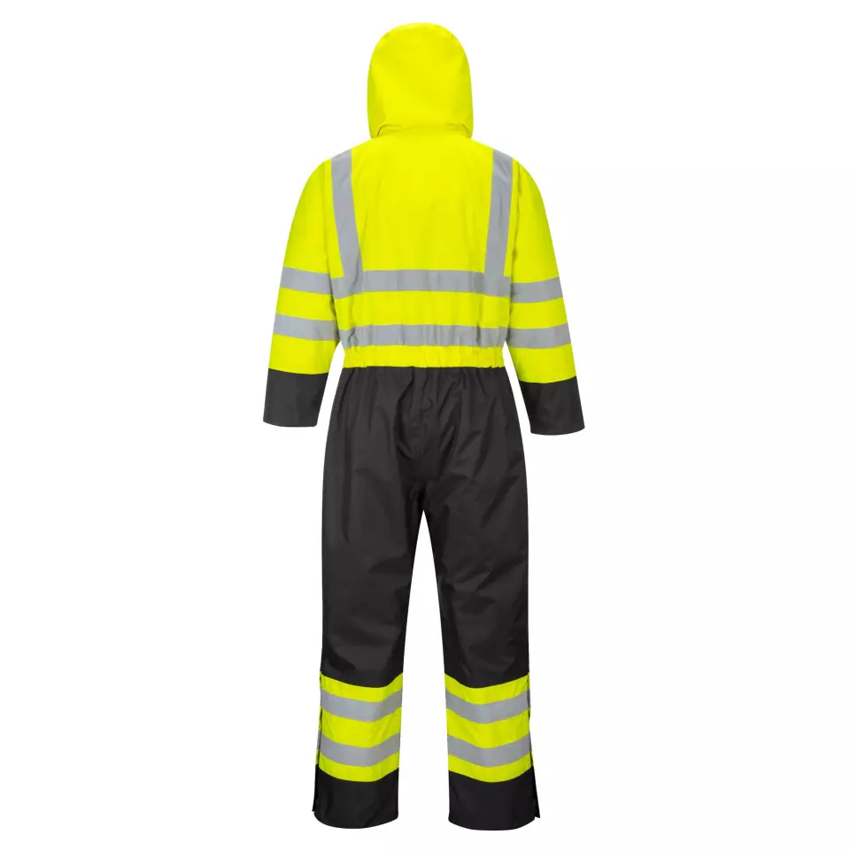 Portwest S485YBR, Hi-Vis Contrast Winter Coverall, Yellow/Black, image 2, gallery thumbnail