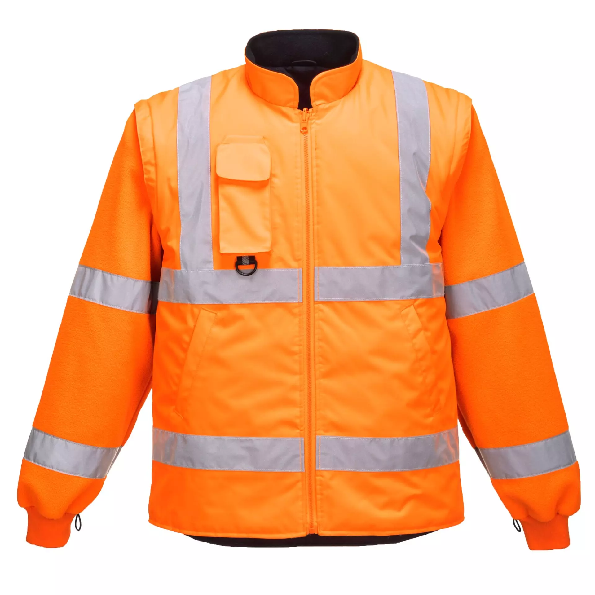 Portwest RT27ORR, Hi-Vis Breathable 7-in-1 Traffic Jacket, Orange, image 5