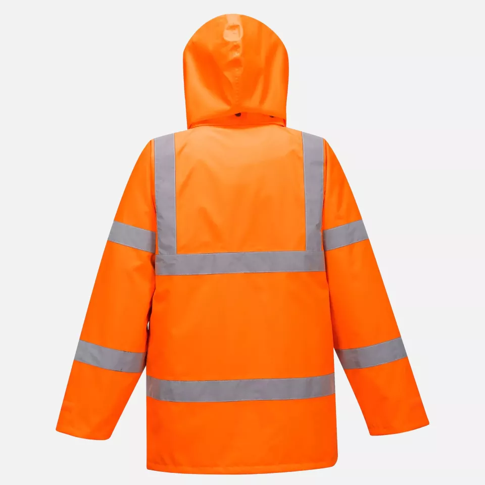 Portwest RT63ORR, Hi-Vis Breathable Interactive Rain Traffic Jacket, Orange, image 2, gallery thumbnail