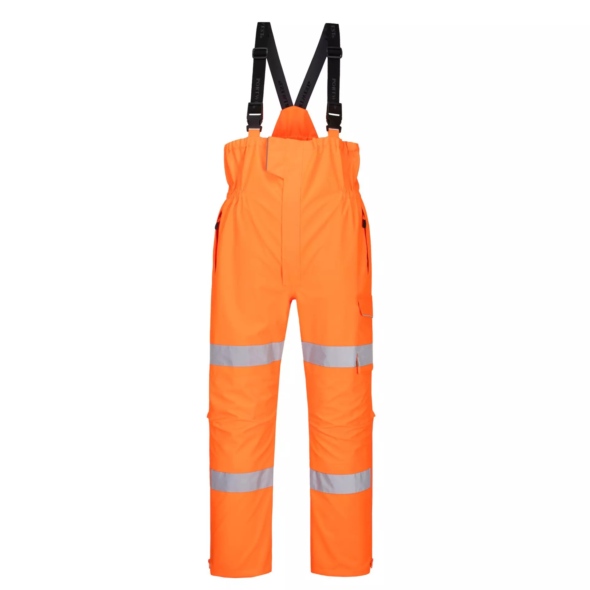 Portwest S594ORR, Hi-Vis Extreme Rain Bib and Brace, Orange