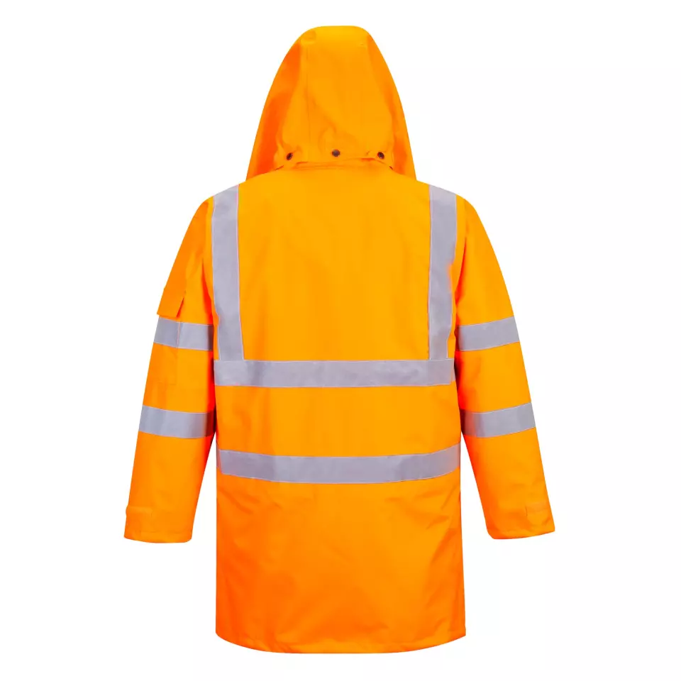 Portwest RT27ORR, Hi-Vis Breathable 7-in-1 Traffic Jacket, Orange, image 3, gallery thumbnail