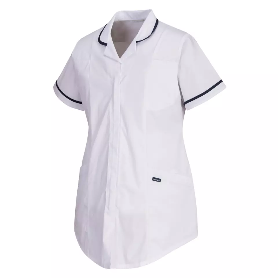 Portwest LW18WHR, Stretch Maternity Tunic, White, image 4, gallery thumbnail