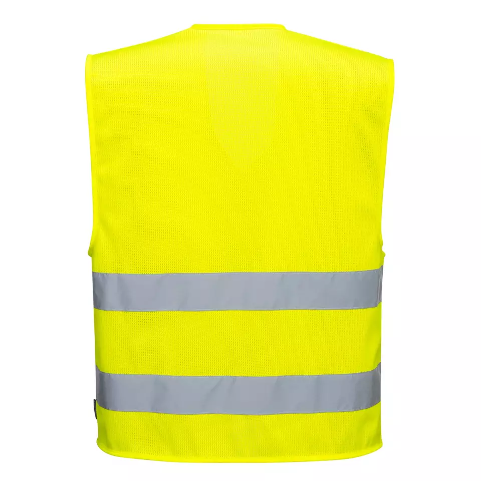 Portwest C374YER, Hi-Vis Mesh Two Band Vest, Yellow, image 2, gallery thumbnail
