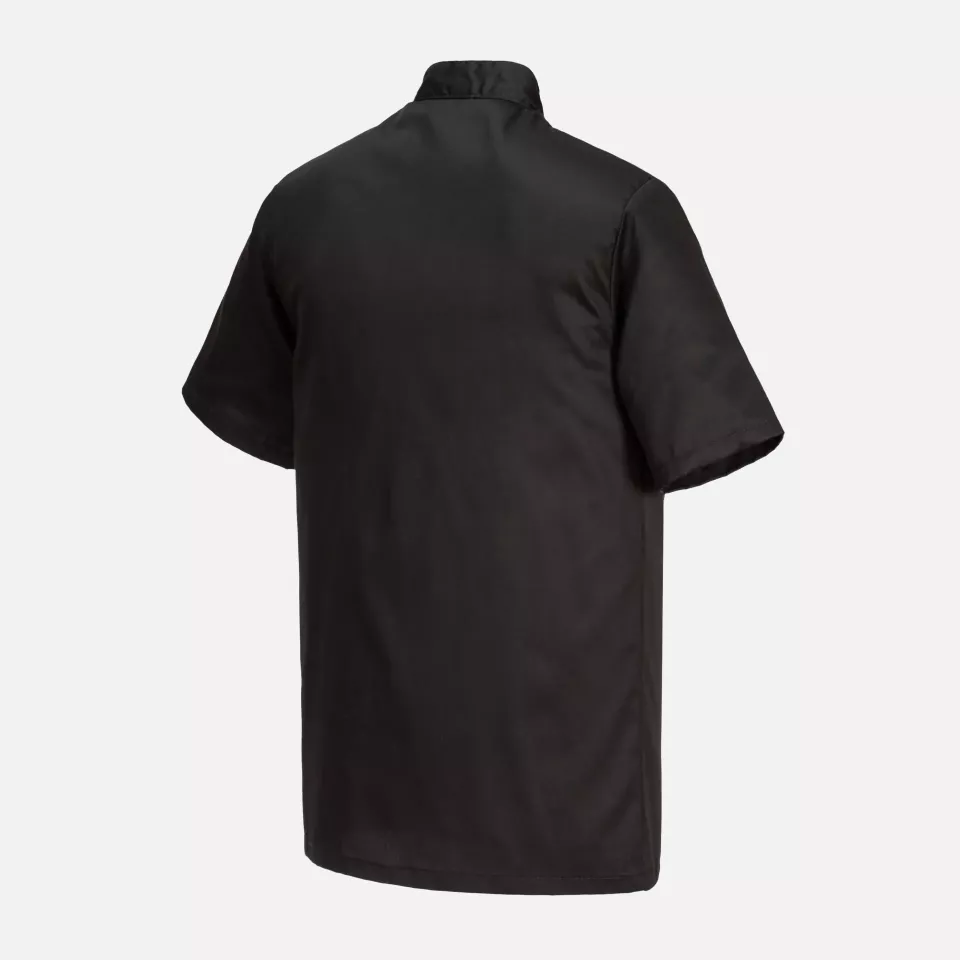 Portwest C734BKR, Chef's Kent Jacket S/S, Black, image 4, gallery thumbnail
