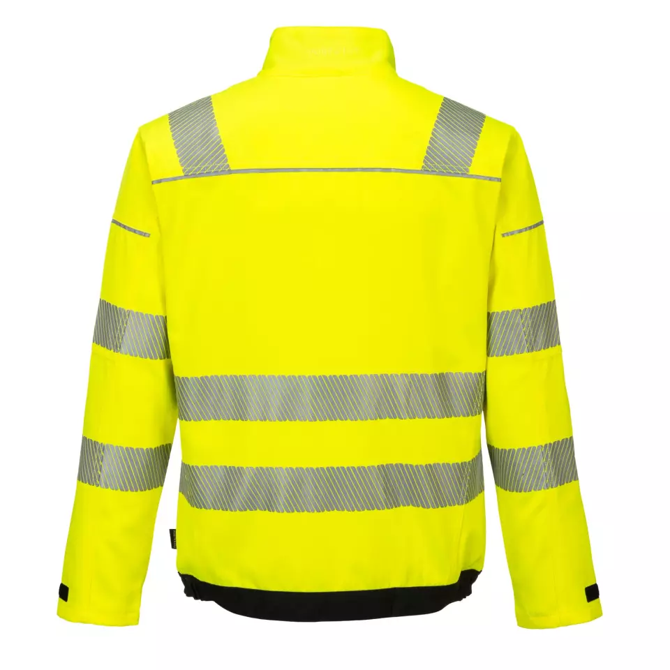 Portwest T500YBR, PW3 Hi-Vis Work Jacket, Yellow/Black, image 2, gallery thumbnail