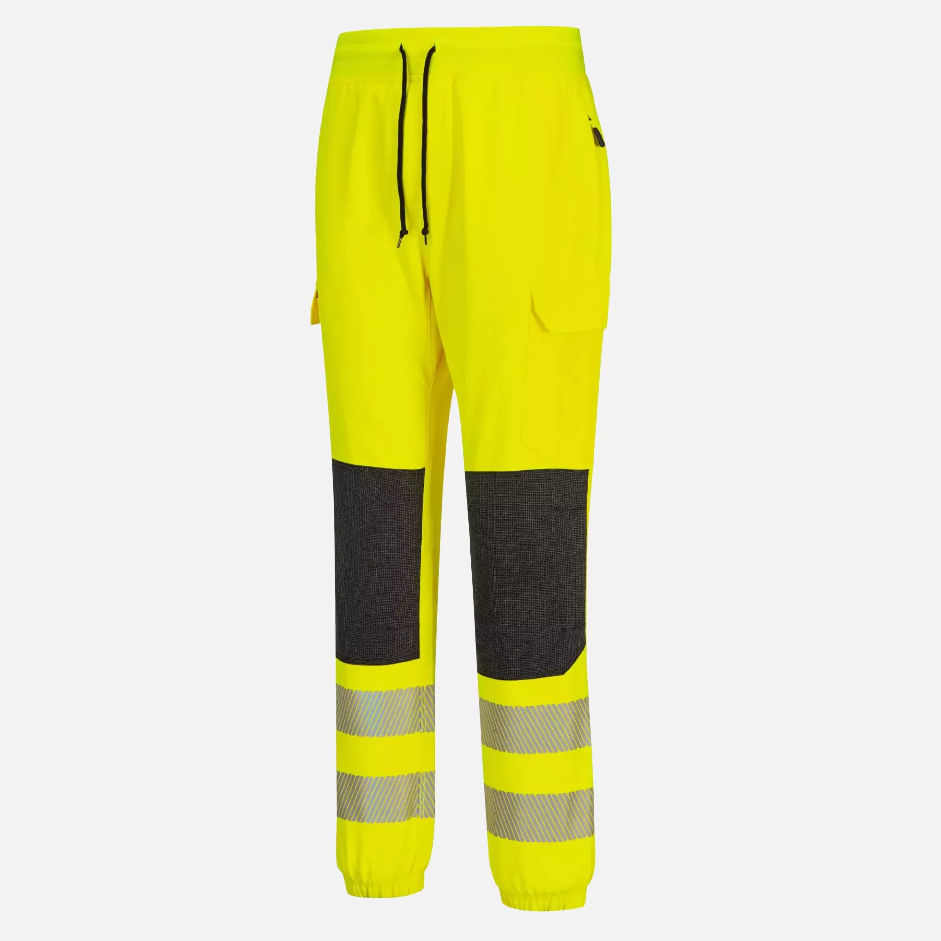 Portwest KX346YBR, PW3 Hi-Vis Flexi Jogginghose, Gelb/Schwarz, image 3