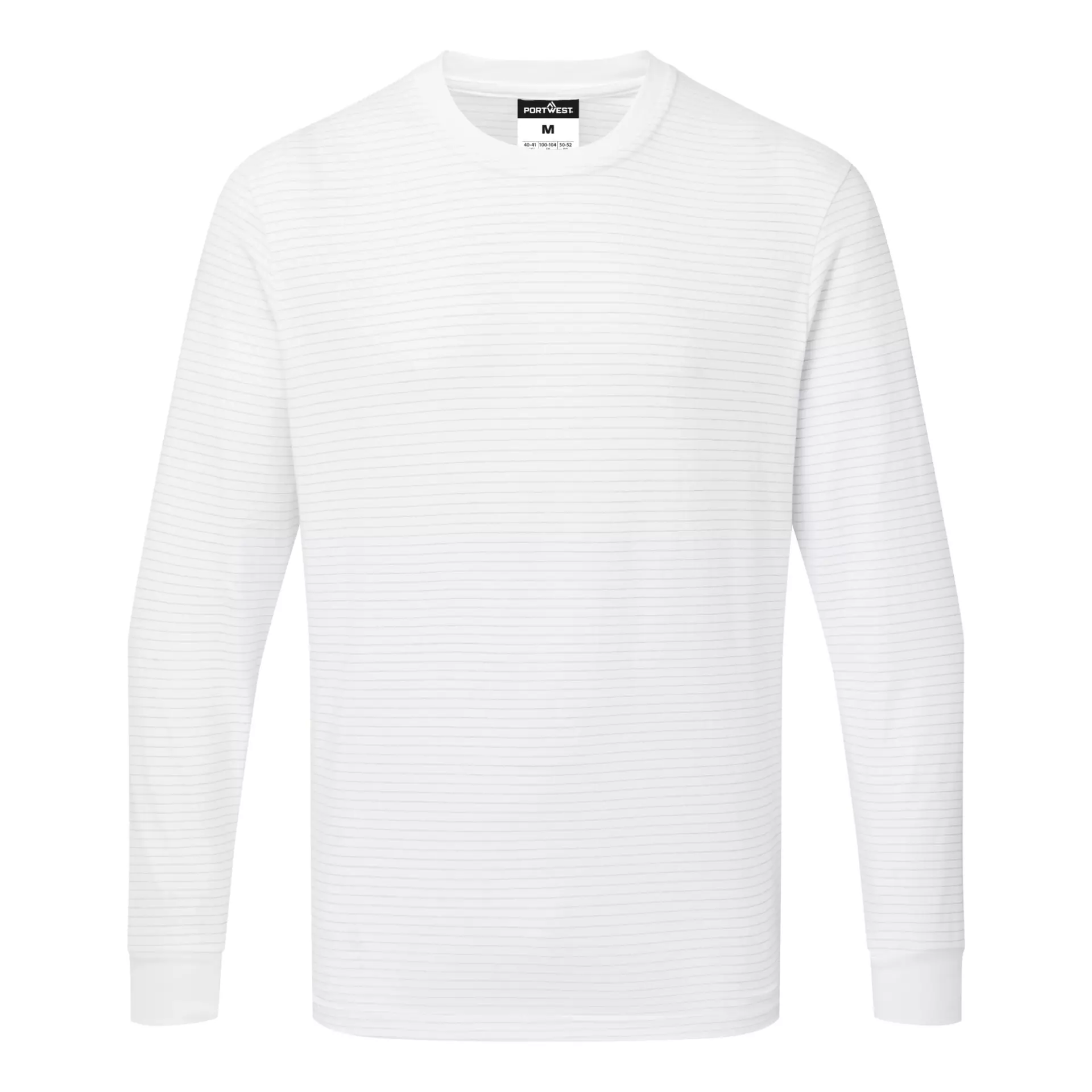 Portwest AS22WHR, Anti-Static ESD T-Shirt L/S, White, image 1