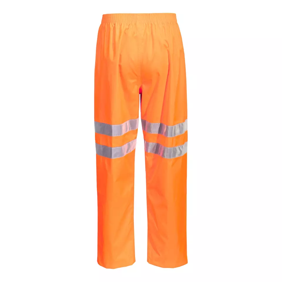 Portwest RT31ORR, Hi-Vis Rain Traffic Trousers, Orange, image 2, gallery thumbnail