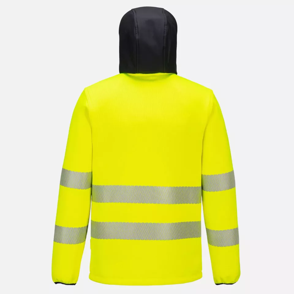 Portwest PW335YBR, Hi-Vis Technical Fleece, Yellow/Black, image 2, gallery thumbnail