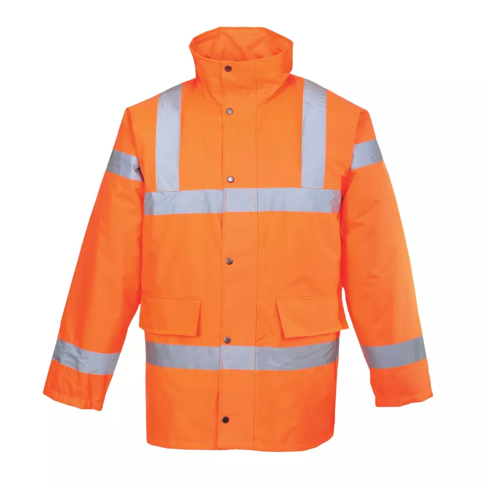 Portwest RT30ORR, Hi-Vis Winter Traffic Jacket, Orange, image 2, gallery thumbnail