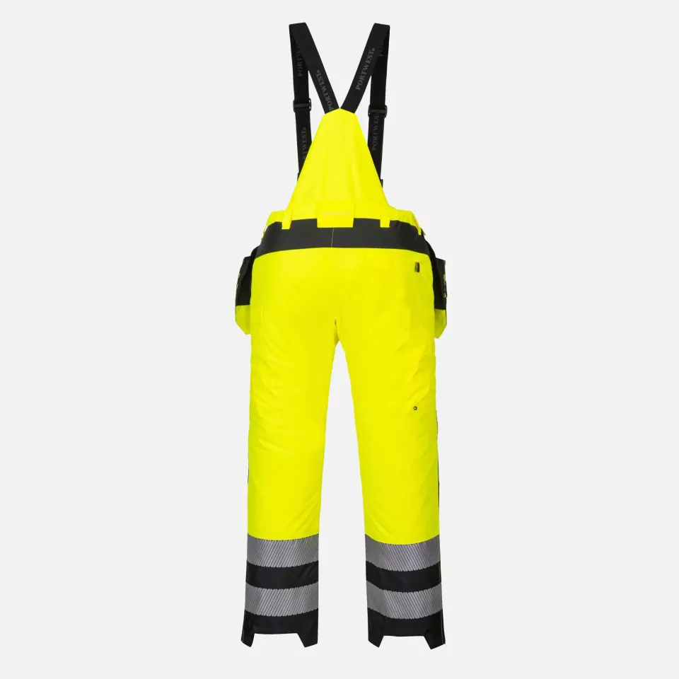Portwest PW351YBR, PW3 Hi-Vis Winter Trousers, Yellow/Black, image 2, gallery thumbnail