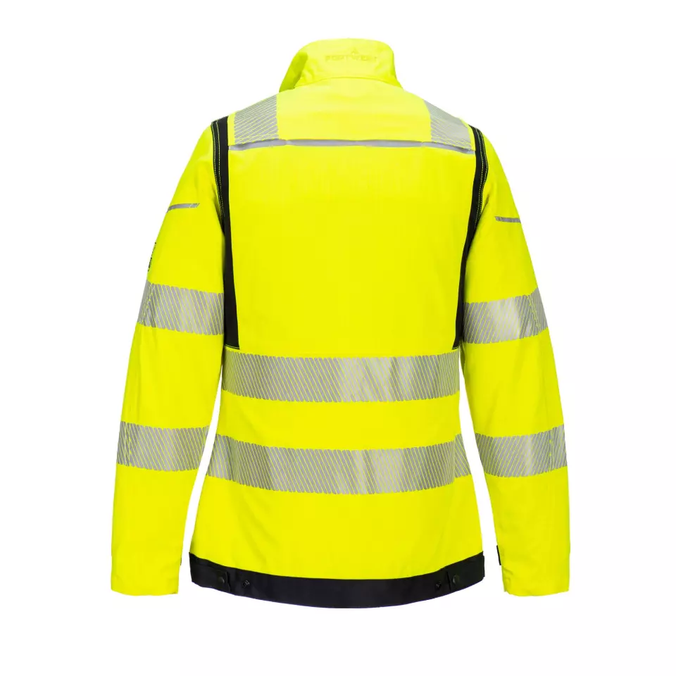 Portwest FR715YBR, PW3 FR Modaflame Hi-Vis Women's Work Jacket, Yellow/Black, image 2, gallery thumbnail