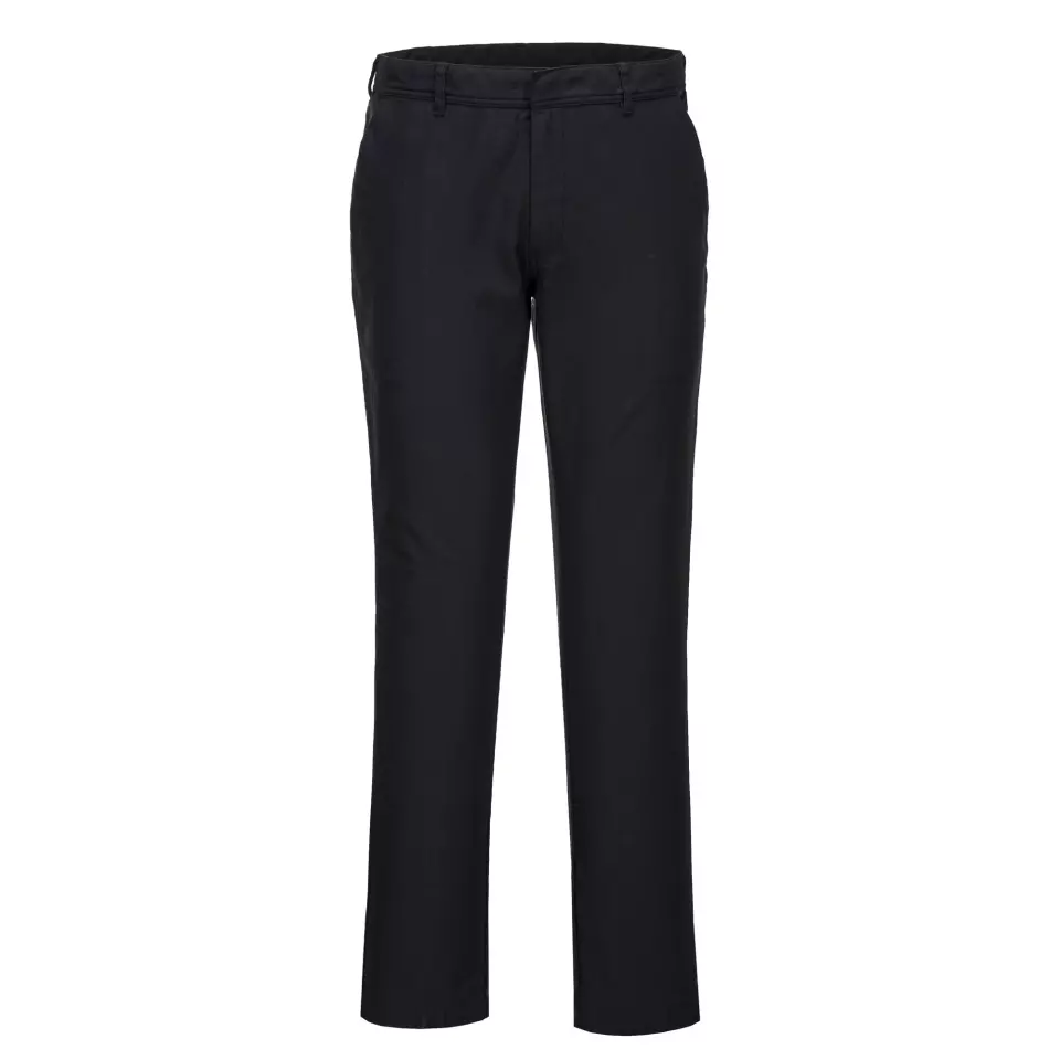 Portwest S232BKS, WX2 Eco Stretch Slim Chino Trousers, Black Short, image 1, gallery thumbnail