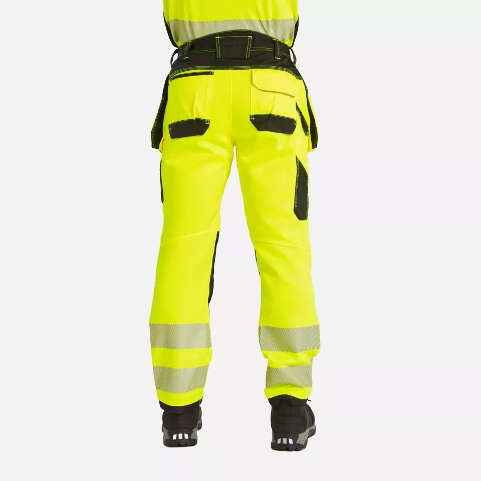 Portwest T501YBR, PW3 Hi-Vis Holster Pocket Work Trousers, Yellow/Black, image 8, gallery thumbnail