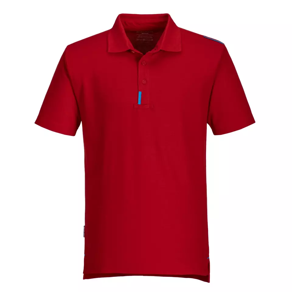 Portwest T720DRR, WX3 Polo Shirt, Deep Red, image 8, gallery thumbnail