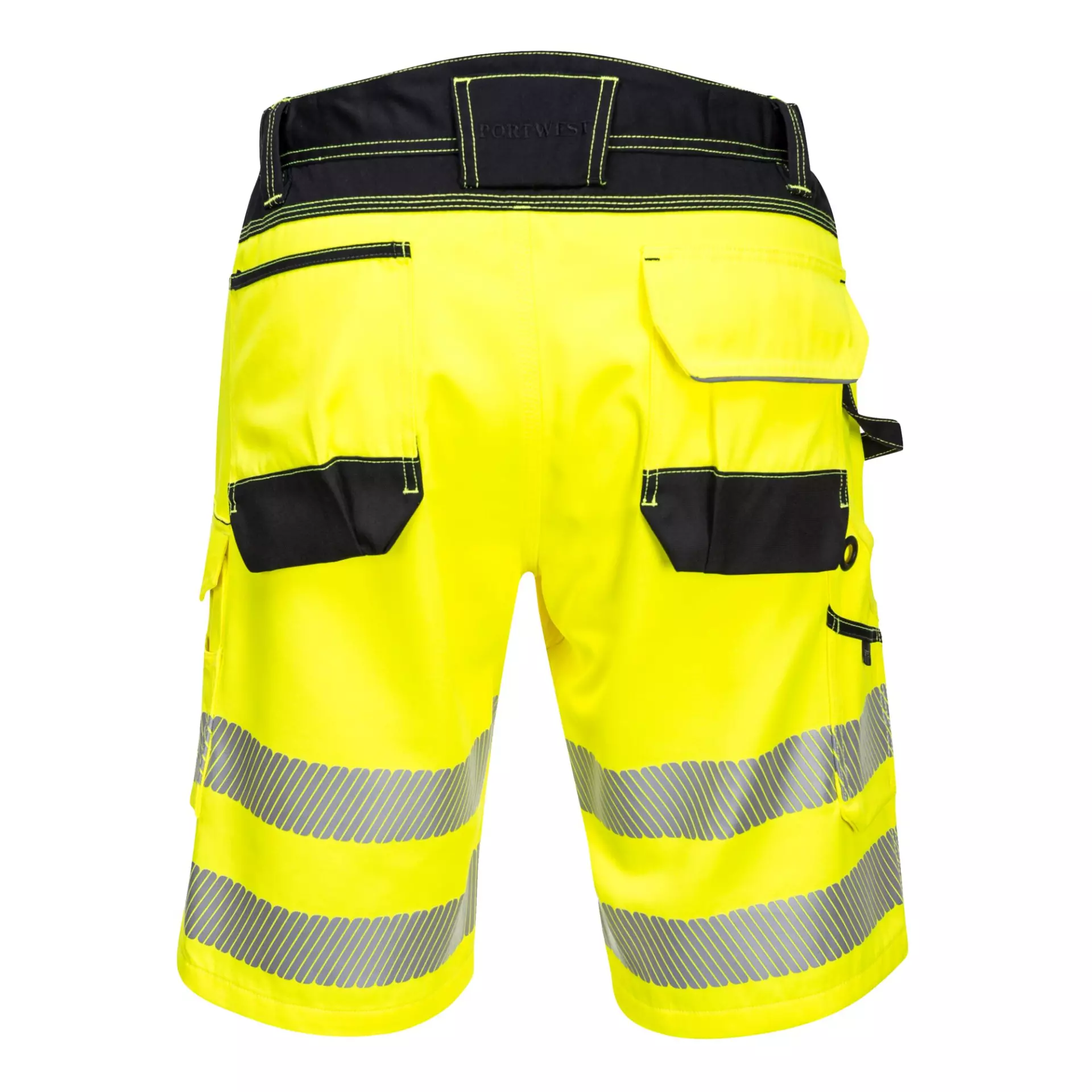 Portwest PW348YBR, PW3 Hi-Vis Shorts, Yellow/Black, image 2