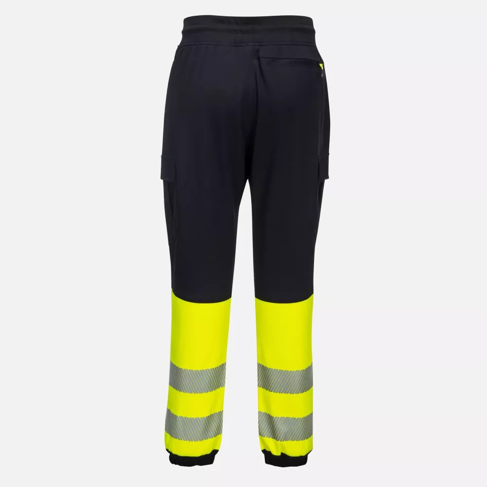 Portwest KX341KYR, PW3 Hi-Vis Flexi Class 1 Jogger, Black/Yellow, image 2, gallery thumbnail