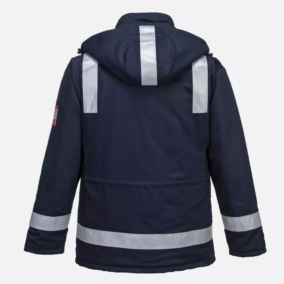 Portwest FR59NAR, Bizflame Work Anti-Static FR Winter Jacket, Navy, image 4, gallery thumbnail