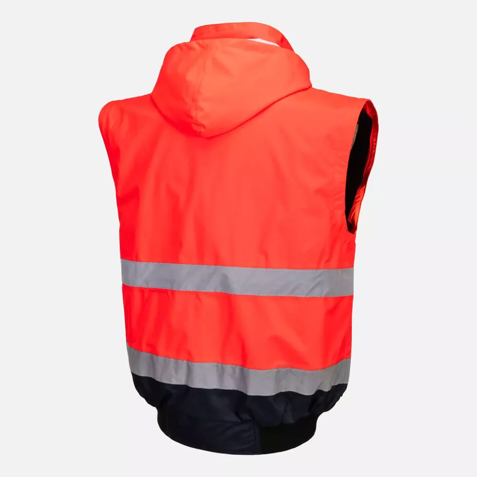Portwest C465RNR, Hi-Vis 3-in-1 Contrast Bomber Jacket, Red/Navy, image 6, gallery thumbnail