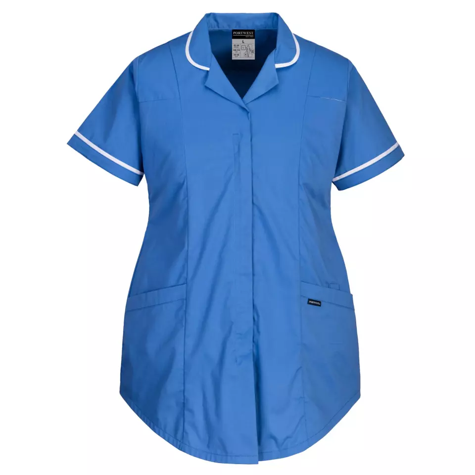 Portwest LW18HBR, Stretch Maternity Tunic, Hamilton Blue, image 1, gallery thumbnail