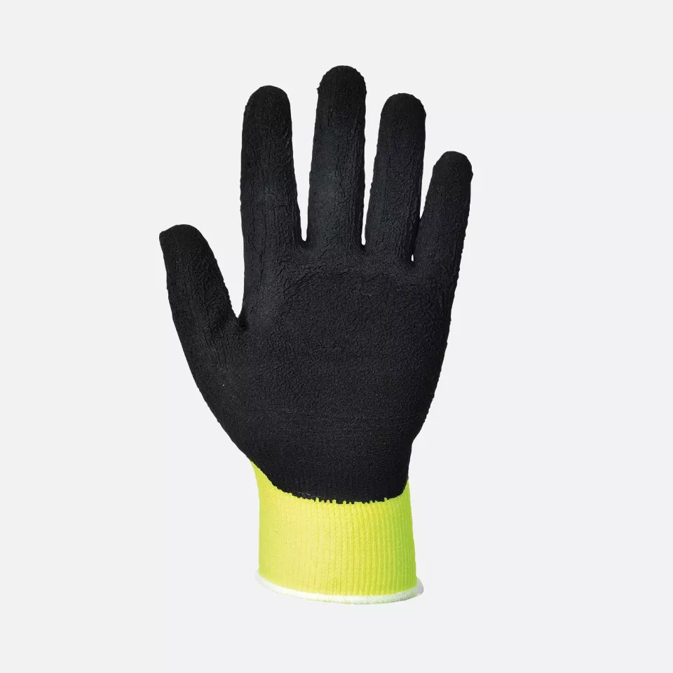 Portwest A340YER, Hi-Vis Grip Glove - Latex, Yellow, image 2, gallery thumbnail
