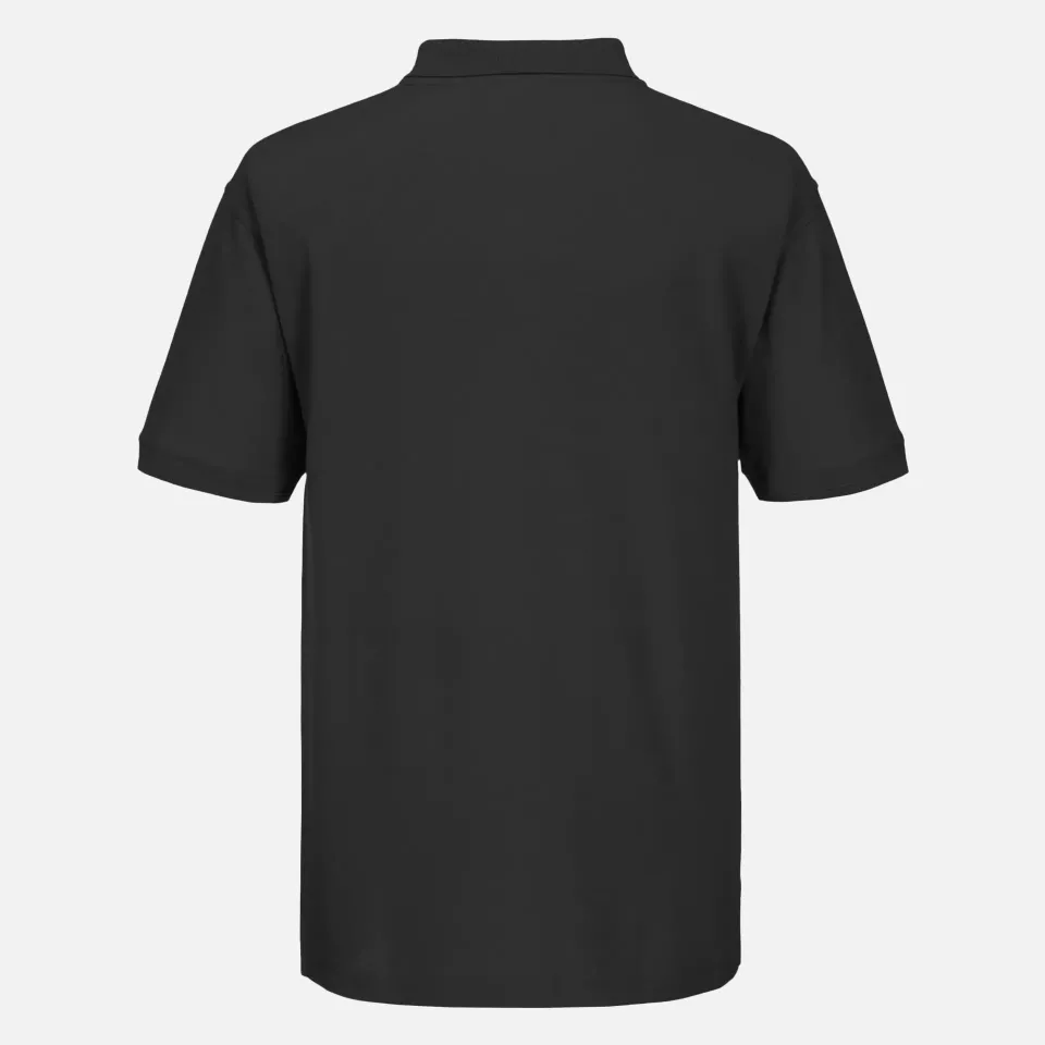 Portwest B210BKR, Naples Polo Shirt S/S, Black, image 2, gallery thumbnail