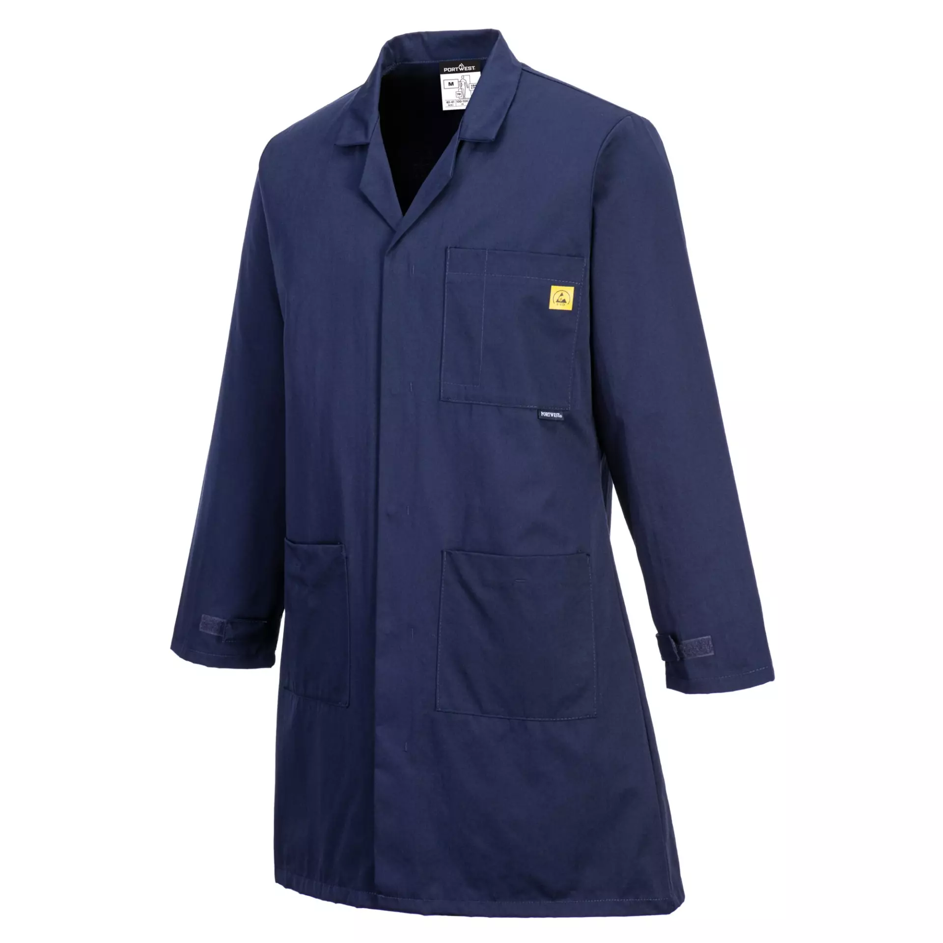 Portwest AS10NAR, Anti-Static ESD Coat, Navy, image 3