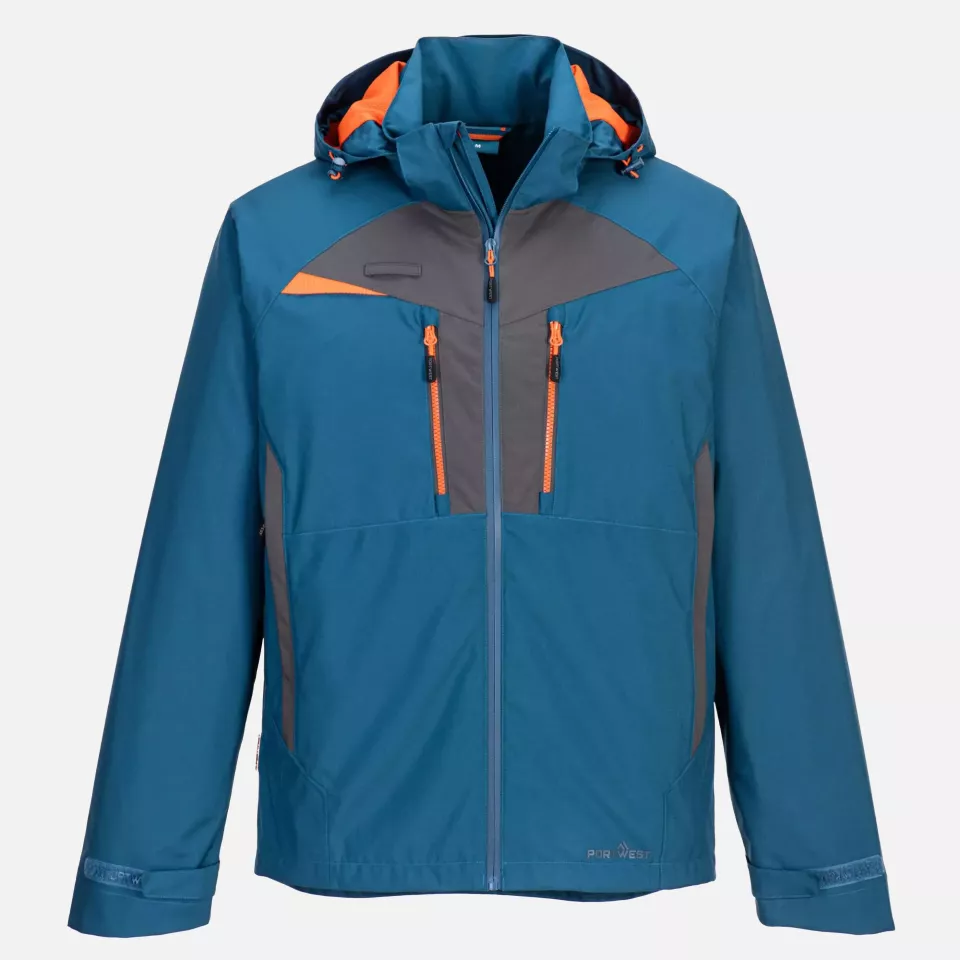 Portwest DX463MBR, DX4 Rain Jacket, Metro Blue, image 1, gallery thumbnail