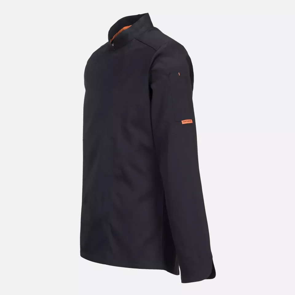 Portwest C838BKR, Chef's MeshAir Pro Jacket L/S, Black, image 3, gallery thumbnail