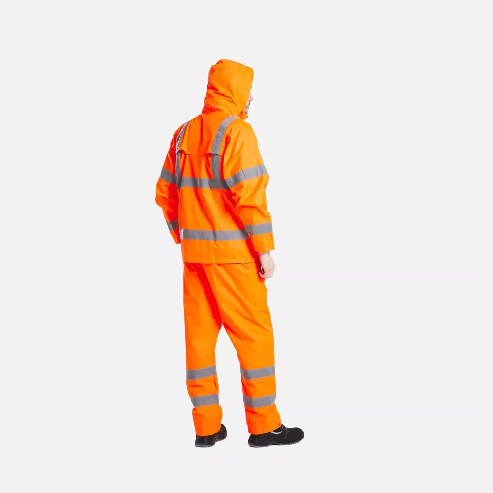 Portwest H441ORR, Hi-Vis Rain Trousers, Orange, image 3, gallery thumbnail
