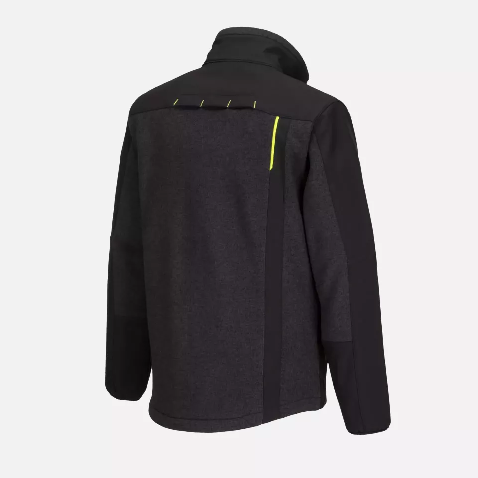 Portwest T753BKR, WX3 Eco Hybrid Softshell (2L), Black, image 4, gallery thumbnail