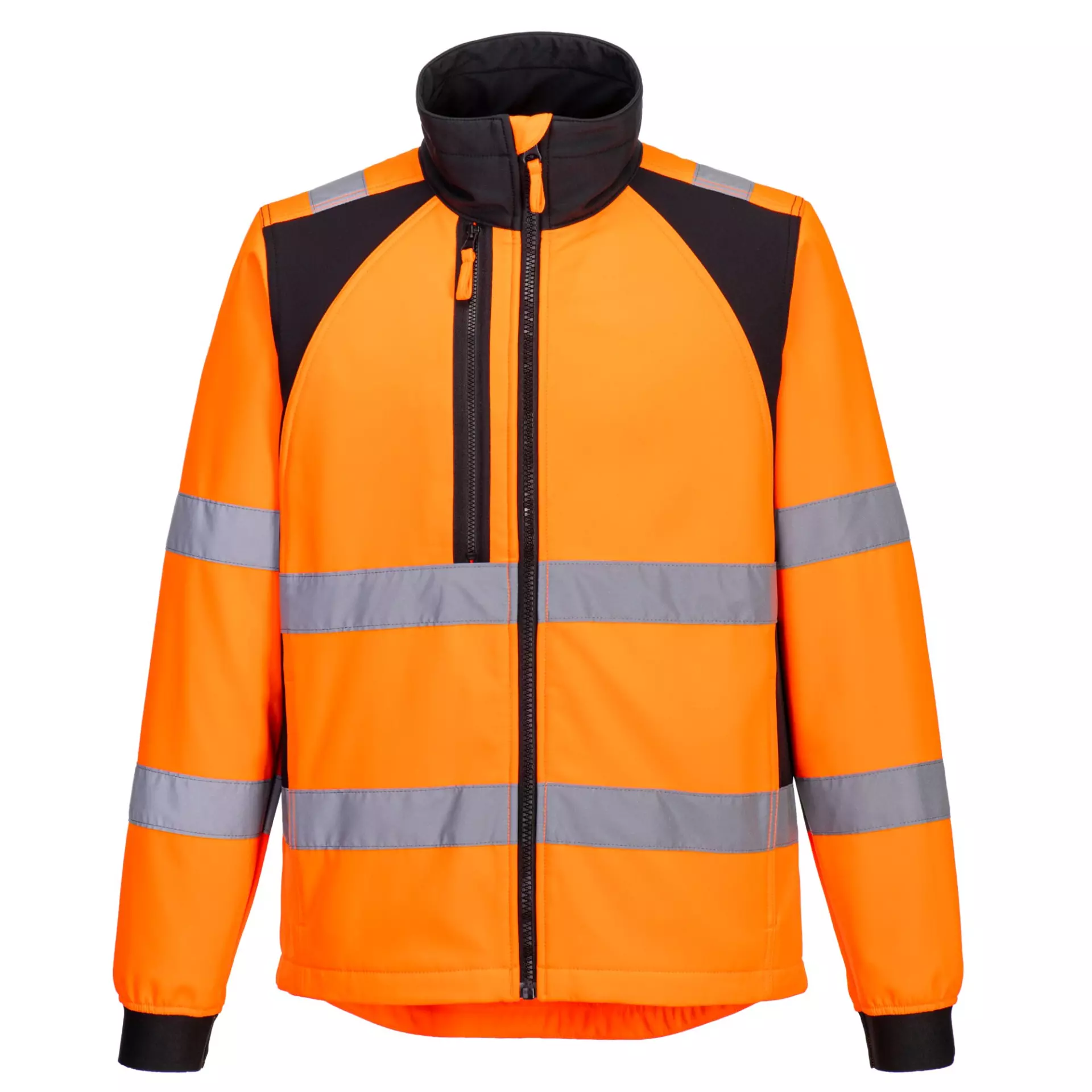 Portwest CD875OBR, WX2 Eco Hi-Vis Softshell (2L), Orange/Black, image 1