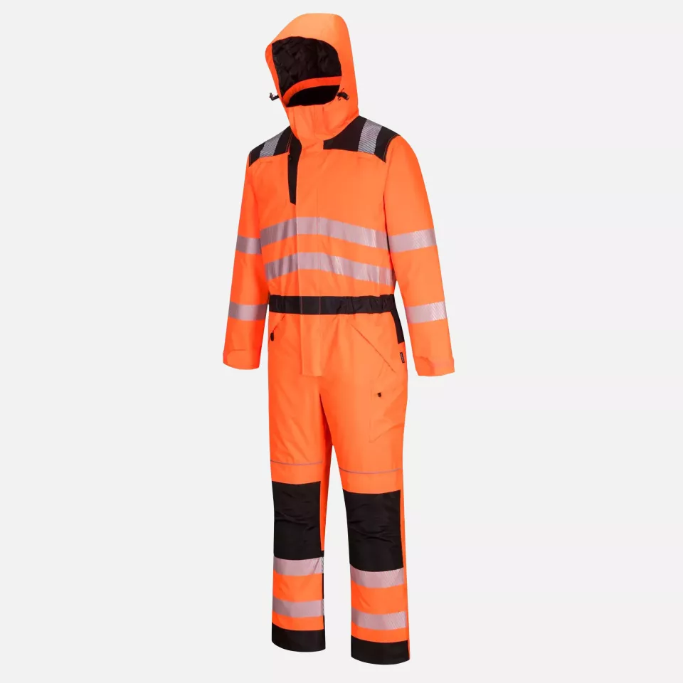 Portwest PW352OBR, PW3 Hi-Vis Winteroverall, Orange/Schwarz, image 2, gallery thumbnail